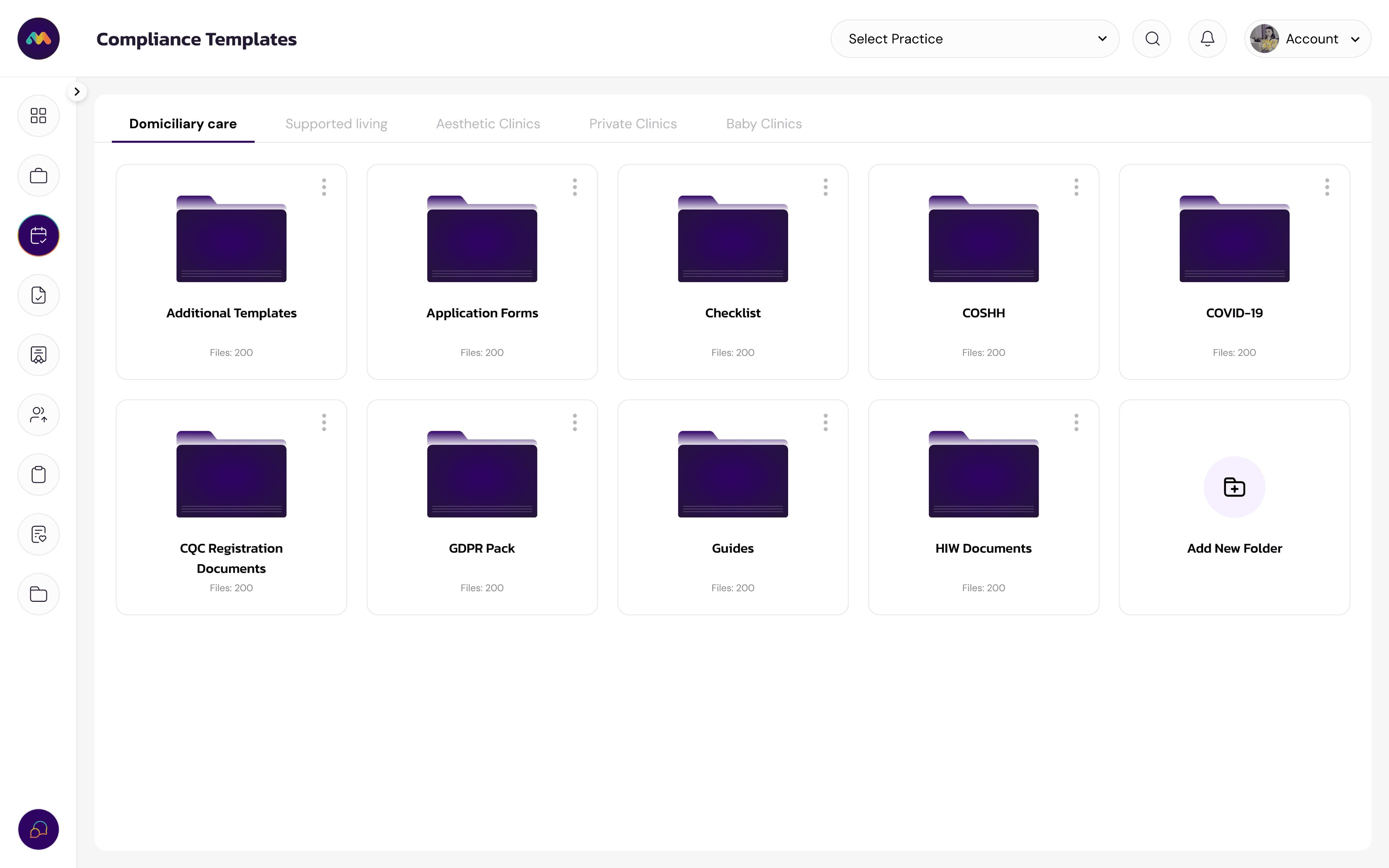 MediComply compliance template library