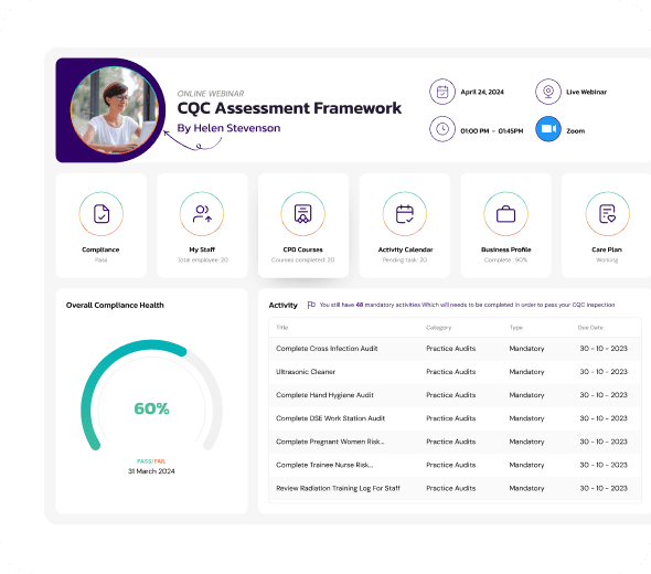 MediComply compliance dashboard
