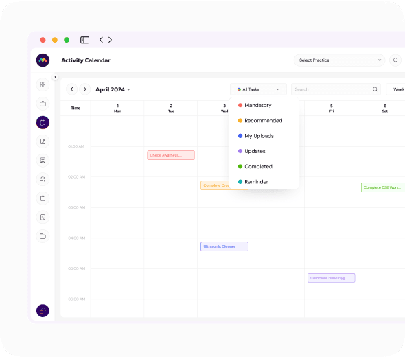 MediComply application task list