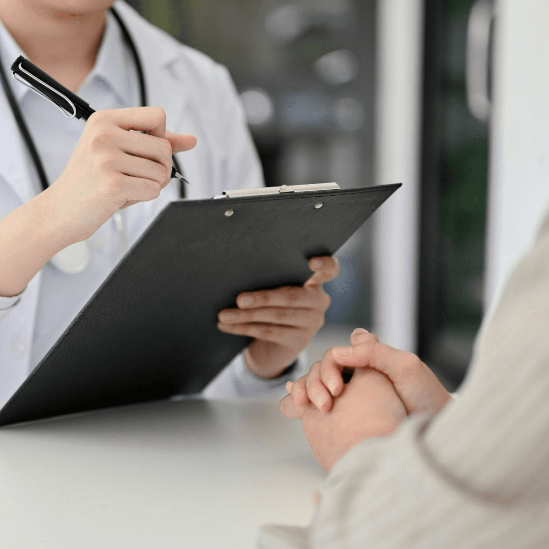 Consultant reviewing CQC pricing options